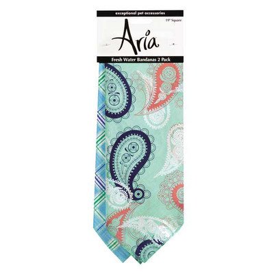 Aria 2-Pack Fresh Water Dog Bandana