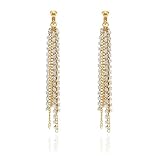 Punk Rock Chains Clip On Earrings - Gold