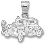 Georgia Tech Yellow Jackets Solid Sterling Silver Ramblin Wreck Car 5/8'' Pendant