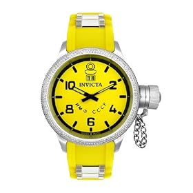Click here to buy Invicta Russian Diver Yellow Rubber Diamond Watch by INVICTA.