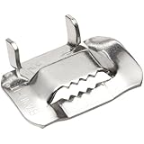 BAND-IT C25399 201/301 Stainless Steel Ear-Lokt Buckle, 3/8" Width, 100 per Box