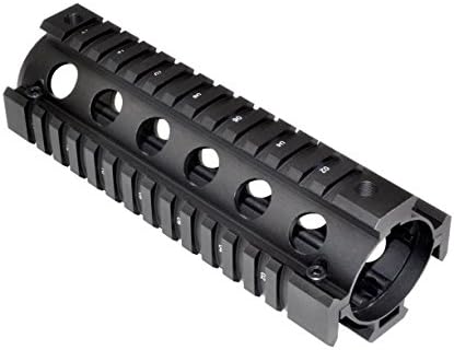 7" Carbine Length 2 Piece Quad Rail Handling System for Mounting Lasers Flashlights Accessories