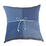 Handmade Deluxe Two-Tone Cushion Cover Pillow Sham In Light and Dark Blue