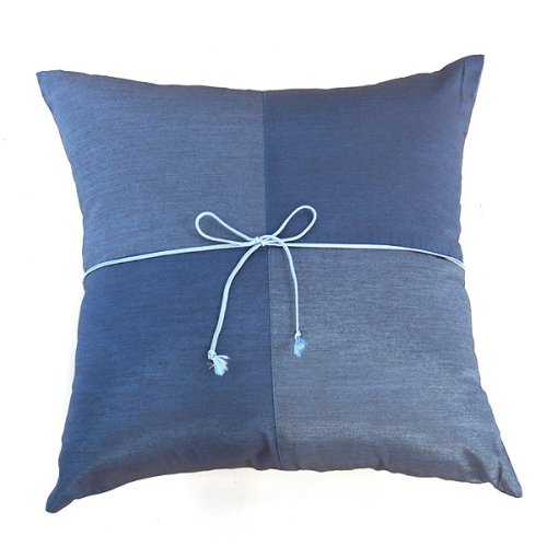 Two-Tone Cushion Cover - Light Blue