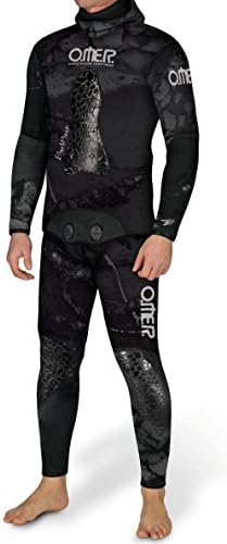 OMER Black Moon 3D 5mm Compressed Jacket and High Waist Pants, Size 7