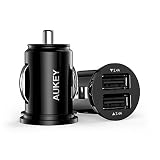 Aukey Cc-S1 4.8A Dual Usb Car Charger For Smartphones - Black (608225620357)