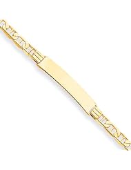 14k Yellow Gold 7in Anchor ID Bracelet. Metal Wt- 9.43g
