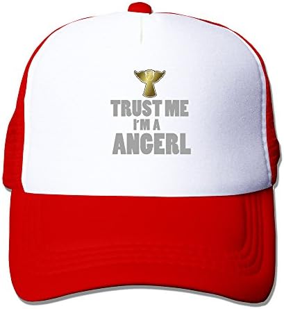 Perfect Two Tone Industrial Coloring Mens Trust Me I'm A Angel Novelty Printing Caps Red