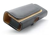 Handytasche Echt Leder, schwarz, braun, XS für Samsung A800
