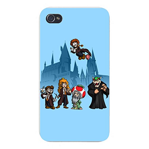 Apple iPhone Custom Case 4 4S White Plastic Snap On – “Harry Pooper” Funny Video Game & Movie Parody
