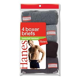 Mens Hanes 4 Pair ComfortSoft Boxer Briefs Asst 7460P4