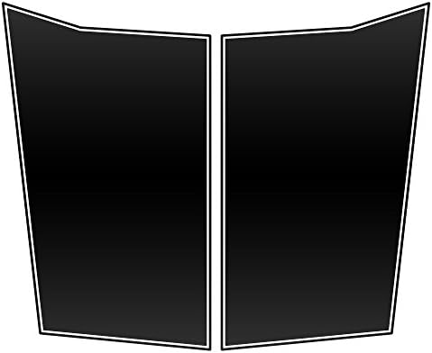 Auto Vynamics - FRD-102-BORDER-MBLA - Matte Black Vinyl Hood Decal Kit - Border Design - Ford F150 Pickup - Mirrored Pair - (2) Piece Complete Kit