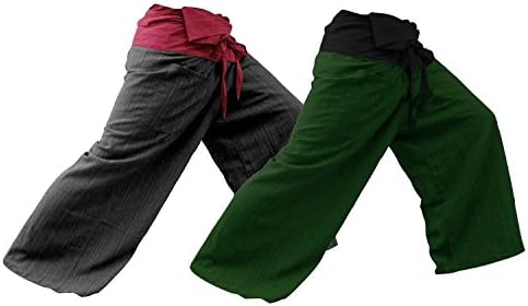 2 Tones Pack 2 Thai Fisherman Pants Pregnancy Yoga Massage Beach Summer