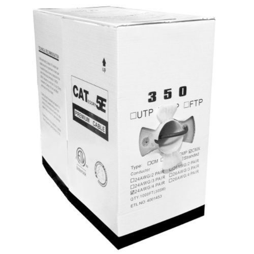 CAT5E, Shielded Waterproof Tape, Direct Burial, 1000ft, Black, Bulk Ethernet Cable On Sale