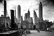 NEW YORK VINTAGE SKYLINE POSTER ART, 24x36