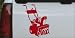Red 6in X 4.9in -- Snow Blower Business Car Window Wall Laptop Decal Sticker