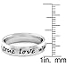 ELYA Stainless Steel 'True Love Waits' Script Ring (4.5 mm) - Sizes 4-11 Men's & Women's Sizes