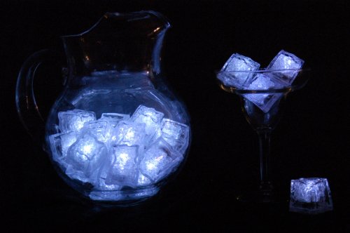 Set of 12 Litecubes WHITE Light up LED Ice Cubes