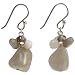 Handmade White Freshwater Pearl Earrings With Faceted Quartz & Sterling Silver