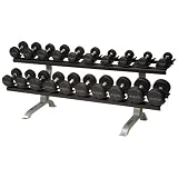 TKO 822CDR 10 pr. Dumbbell Rack with Saddles Silver Metallic