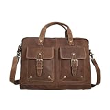 Vintage Aktentasche / Arbeitstasche aus geöltem Leder von Shalimar Modell: Forbes