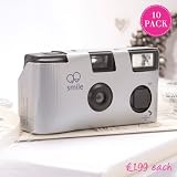 Silver Disposable Cameras - 10 Pack