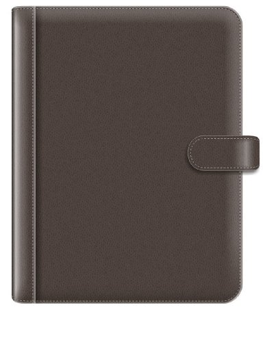 Pierre Belvedere A4/Letter Size Snap Portfolio, Refillable, Chocolate (676480)