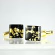 Handmade Murano Glass Cufflinks - Gemelli Black