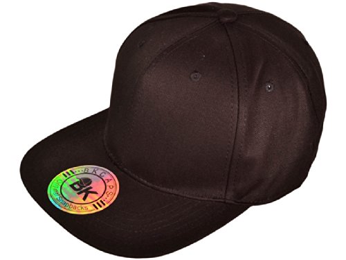 BK Caps Cotton Flat Bill Blank/Plain Adjustable Snapback Hats Caps (Many Colors)