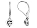 Jewelry : Dangling Diamond Heart Drop Earrings in White Gold