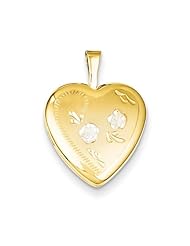 14k Gold Filled Two-color 2-Frame Heart Locket