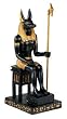 Sitting Anubis Statue - Cold Cast Resin - 6.5" Height
