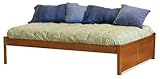 IMAGE OF Twin Concord Platform Bed with Flat Panel Footboard (Caramel Latte) by Atlantic Furniture