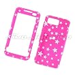 Samsung i900 Omnia Snap On Protector Hard Case Image Cover Glitter Stars Pink