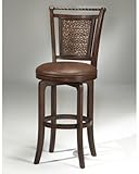 Hillsdale Norwood Swivel Bar Stool w/ Brown Cherry and Copper Finish