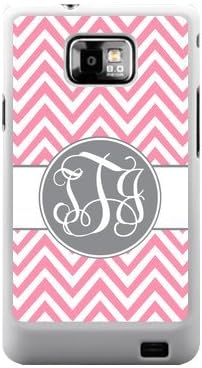 Hot Pink Chevron Zigzags & Gray Circle Monogram Initials Personalized Custom Best Plastic Case for LG G4 ,Black or White for Choice
