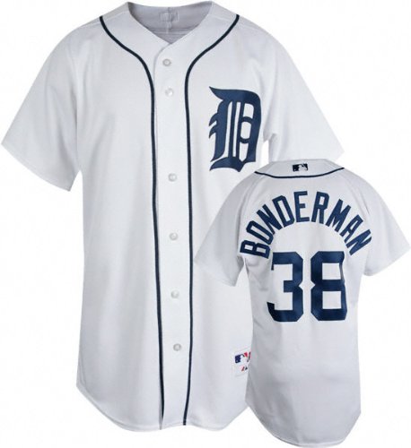 Jeremy Bonderman White Majestic MLB Home Authentic Detroit Tigers Jersey