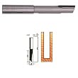 Milwaukee 1/2" x 4" x 1/2" Shank 1 Flute Stagger Router Bit - 48-23-8075