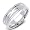 14K White Gold Contemporary Milgrain Faceted Wedding Band Ring