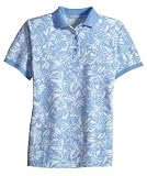 Port Authority - Ladies Silk Touch Hibiscus Print Sport Shirt Light Blue/Winter White-XXL