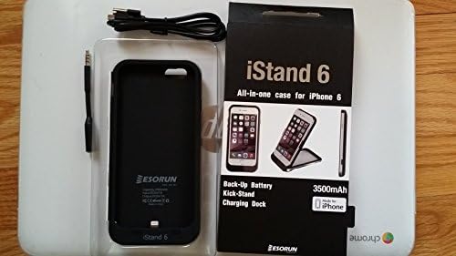 Esorun 3500mAh External Battery Pack for iPhone 6 - Retail Packaging - Grey