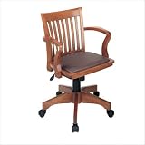 Office Star Deluxe Wood Banker's Chair - Fruitwood