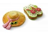 Beach Sun Hat Sandal Seaside Salt Pepper Shaker S/P