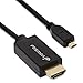 Fosmon High-Speed Micro-HDMI to HDMI Cable - 6 Feet (1.8 Meter) - Supports Ethernet, 3D, and Audio Return