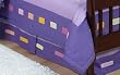 Danielle's Daisies Purple Toddler Bed Skirt by JoJo Designs