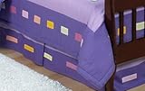 Danielle's Daisies Purple Toddler Bed Skirt by JoJo Designs