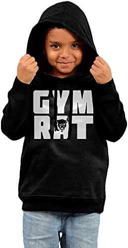 TuTuSwear Unisex Toddler Hooded Sweatshirt Gym Rat Hoodie Black