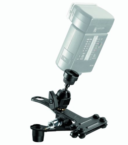 Manfrotto 175F Spring Clamp with Flash Shoe - aka Justin Clamp (Black)