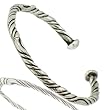 Oxidized White Copper & Zinc "Silver" Twist Cuff Bangle Bracelet by Tiger Mountain