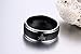 8MM Titanium 2 Tone Black Plated Domed Masonic Ring Bands for Freemason, Size 11
